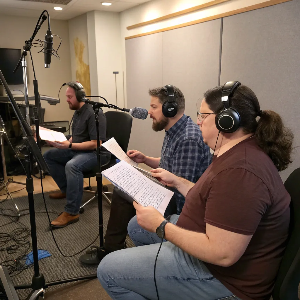 Dubbing Team in Action